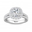 FlyerFit® 14K White Gold Split Shank Engagement Ring