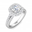 FlyerFit® 14K White Gold Split Shank Engagement Ring