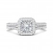 FlyerFit® 14K White Gold Split Shank Engagement Ring