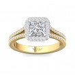 FlyerFit® 14K Yellow and 14K White Gold Split Shank Engagement Ring