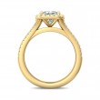 FlyerFit® 18K Yellow Gold Split Shank Engagement Ring