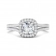 FlyerFit® 14K White Gold Split Shank Engagement Ring