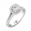 FlyerFit® 14K White Gold Split Shank Engagement Ring