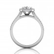 FlyerFit® 14K White Gold Split Shank Engagement Ring