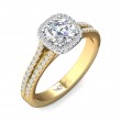 FlyerFit® 14K Yellow and 14K White Gold Split Shank Engagement Ring