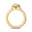 FlyerFit® 18K Yellow Gold Split Shank Engagement Ring