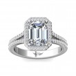 FlyerFit® 14K White Gold Split Shank Engagement Ring