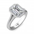 FlyerFit® 14K White Gold Split Shank Engagement Ring