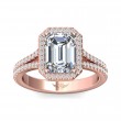 FlyerFit® 14K Pink Gold Split Shank Engagement Ring