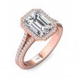 FlyerFit® 14K Pink Gold Split Shank Engagement Ring