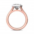 FlyerFit® 14K Pink Gold Shank And White Gold Top Split Shank Engagement Ring