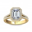 FlyerFit® 18K Yellow Gold Split Shank Engagement Ring