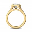 FlyerFit® 18K Yellow Gold Split Shank Engagement Ring