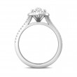 FlyerFit® 18K White Gold Split Shank Engagement Ring