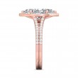 FlyerFit® 18K Pink Gold Split Shank Engagement Ring