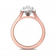 FlyerFit® 14K Pink Gold Shank And White Gold Top Split Shank Engagement Ring