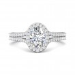 FlyerFit® Platinum Split Shank Engagement Ring