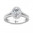 FlyerFit® Platinum Split Shank Engagement Ring