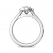 FlyerFit® 18K White Gold Split Shank Engagement Ring