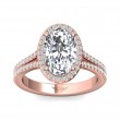 FlyerFit® 18K Pink Gold Split Shank Engagement Ring