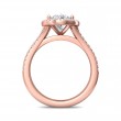 FlyerFit® 18K Pink Gold Split Shank Engagement Ring