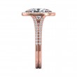 FlyerFit® 18K Pink Gold Split Shank Engagement Ring