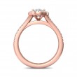 FlyerFit® 18K Pink Gold Split Shank Engagement Ring