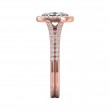 FlyerFit® 18K Pink Gold Split Shank Engagement Ring