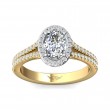 FlyerFit® 14K Yellow and 14K White Gold Split Shank Engagement Ring