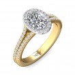 FlyerFit® 14K Yellow and 14K White Gold Split Shank Engagement Ring