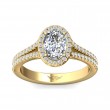 FlyerFit® 14K Yellow Gold Split Shank Engagement Ring