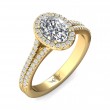 FlyerFit® 14K Yellow Gold Split Shank Engagement Ring