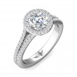 FlyerFit® 14K White Gold Split Shank Engagement Ring