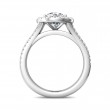 FlyerFit® 18K White Gold Split Shank Engagement Ring