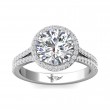 FlyerFit® 18K White Gold Split Shank Engagement Ring