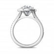 FlyerFit® 18K White Gold Split Shank Engagement Ring