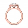 FlyerFit® 18K Pink Gold Split Shank Engagement Ring