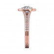 FlyerFit® 18K Pink Gold Split Shank Engagement Ring