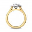 FlyerFit® 18K Yellow Gold Shank And White Gold Top Split Shank Engagement Ring