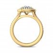 FlyerFit® 18K Yellow Gold Split Shank Engagement Ring