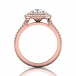 FlyerFit® 18K Pink Gold Split Shank Engagement Ring