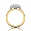 FlyerFit® 18K Yellow Gold Shank And White Gold Top Split Shank Engagement Ring