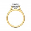 FlyerFit® 14K Yellow and 14K White Gold Micropave Halo Engagement Ring