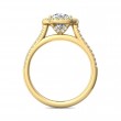 FlyerFit® 14K Yellow Gold Micropave Halo Engagement Ring