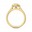 FlyerFit® 14K Yellow Gold Micropave Halo Engagement Ring