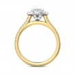 FlyerFit® 14K Yellow and 14K White Gold Micropave Halo Engagement Ring