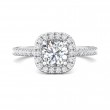 FlyerFit® 14K White Gold Micropave Halo Engagement Ring