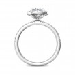 FlyerFit® Platinum Micropave Halo Engagement Ring