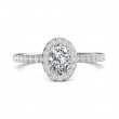 FlyerFit® 14K White Gold Micropave Halo Engagement Ring