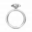 FlyerFit® Platinum Micropave Halo Engagement Ring